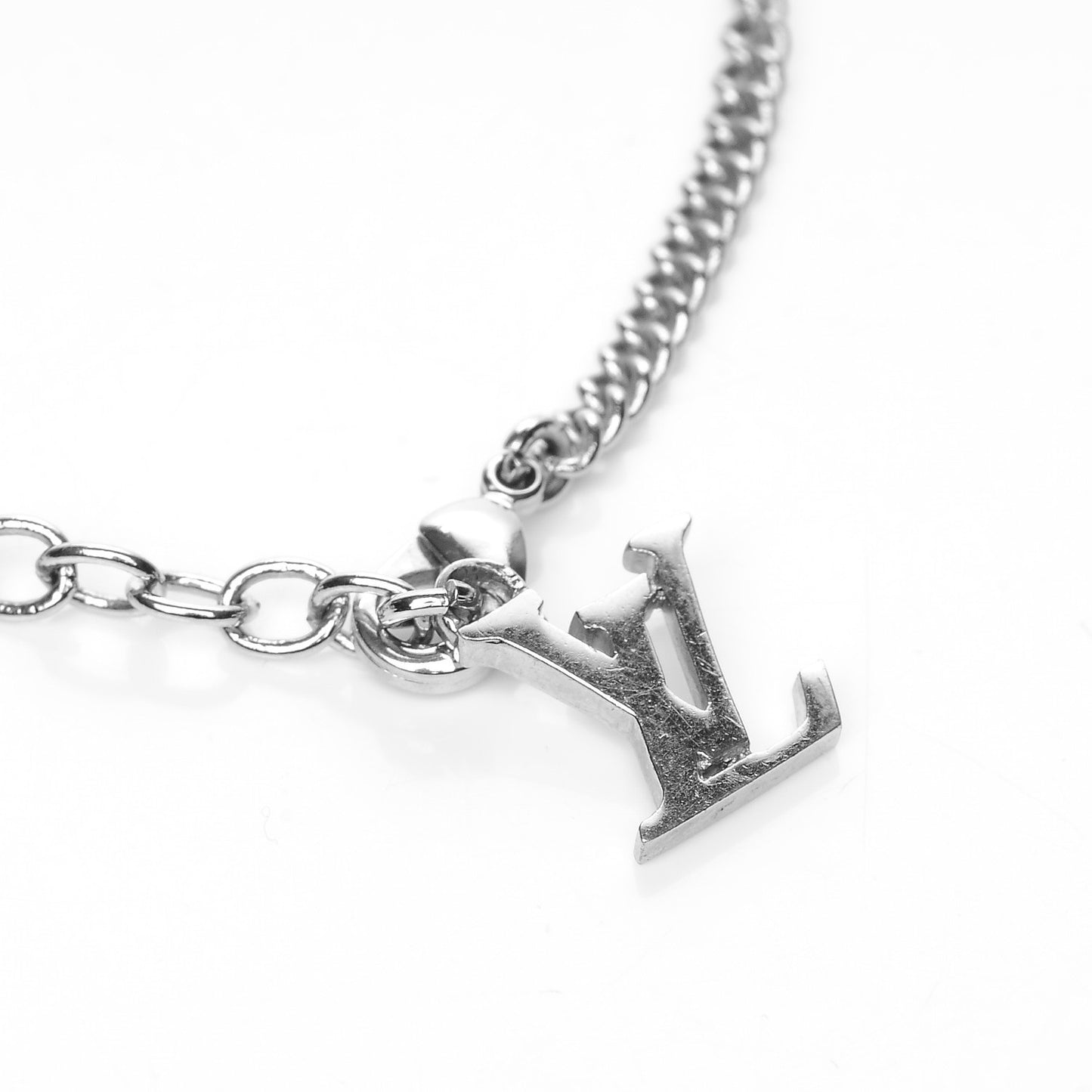 Sweet Monogram Charm Bracelet Silver Black
