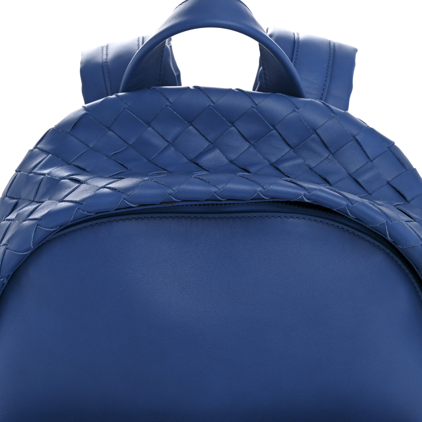Smooth Calfskin Intrecciato Borsa Backpack Cobalt Blue