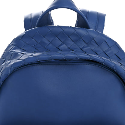 Bottega Veneta Smooth Calfskin Intrecciato Borsa Backpack Cobalt Blue 8 of 10