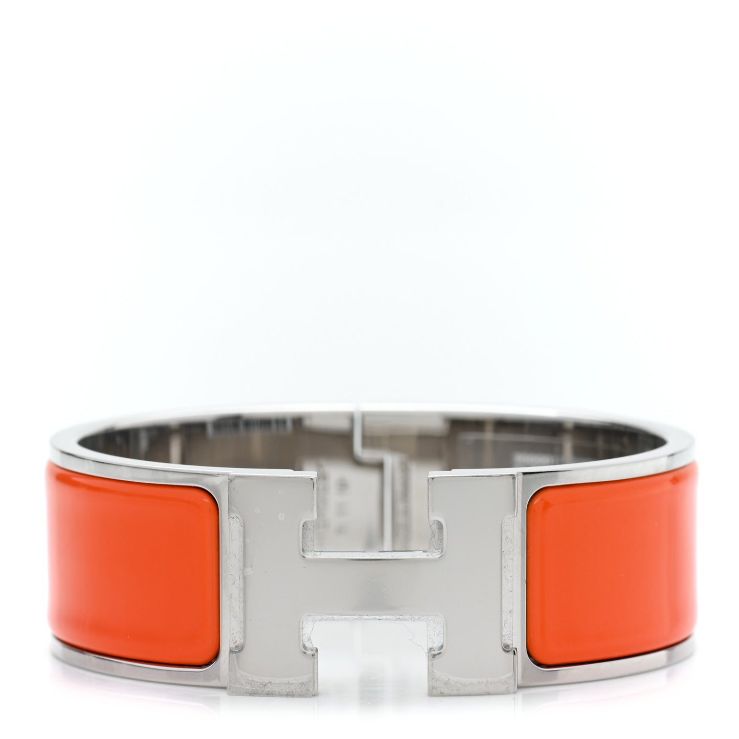 Enamel Wide Clic Clac H Bracelet PM Orange
