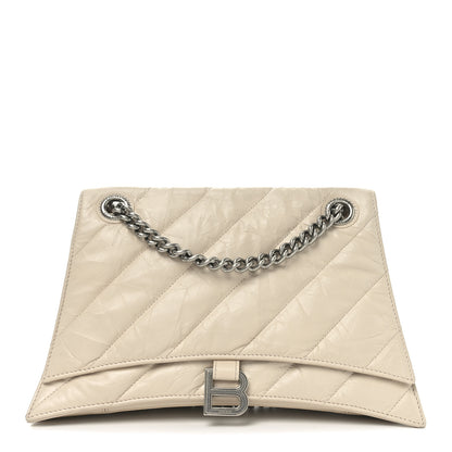Balenciaga Crushed Calfskin Quilted Medium Crush Chain Bag Nude Nude 1 of 8