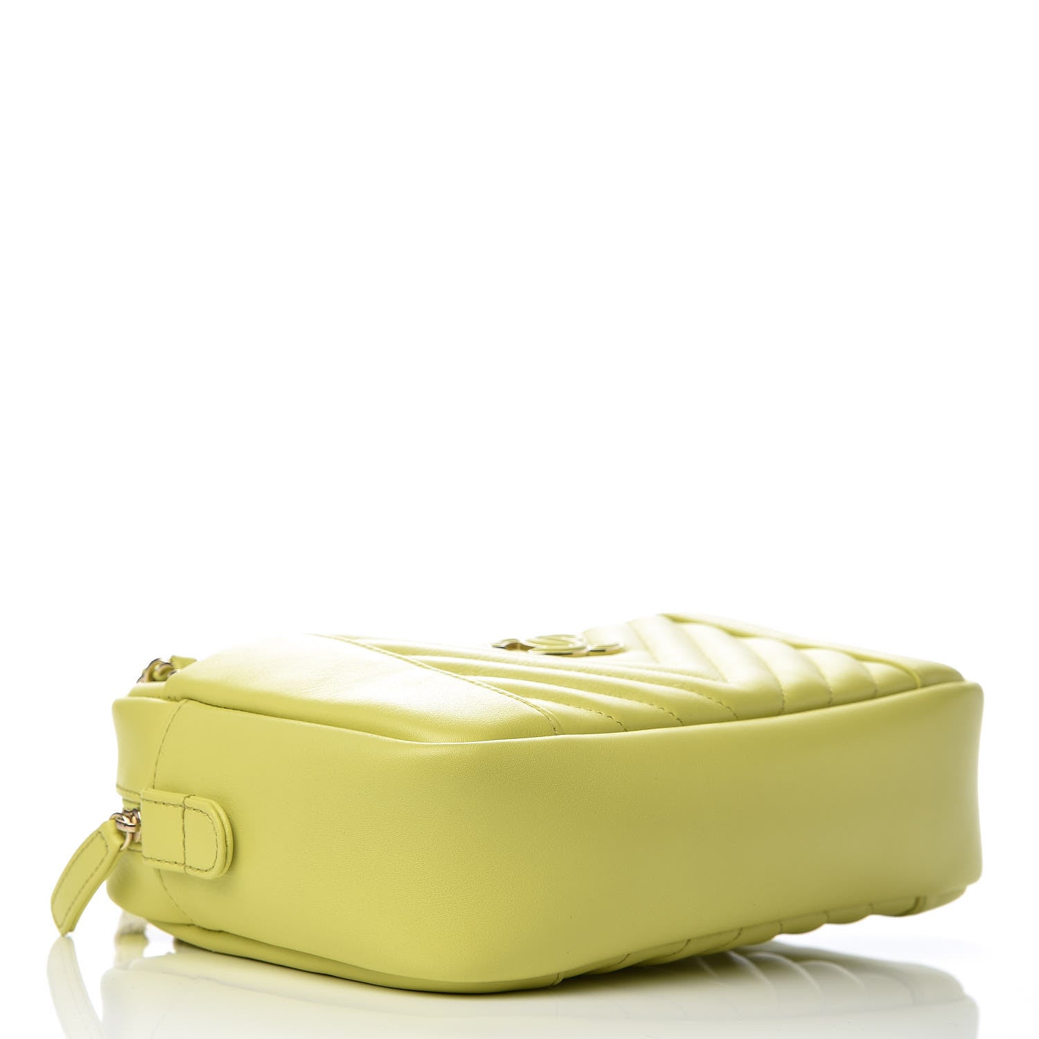 Chanel Calfskin Quilted Daily Chevron Camera Case Light Green 4 of 10