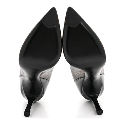 Louis Vuitton Monogram Cherie Pumps 37 Black 6 of 9