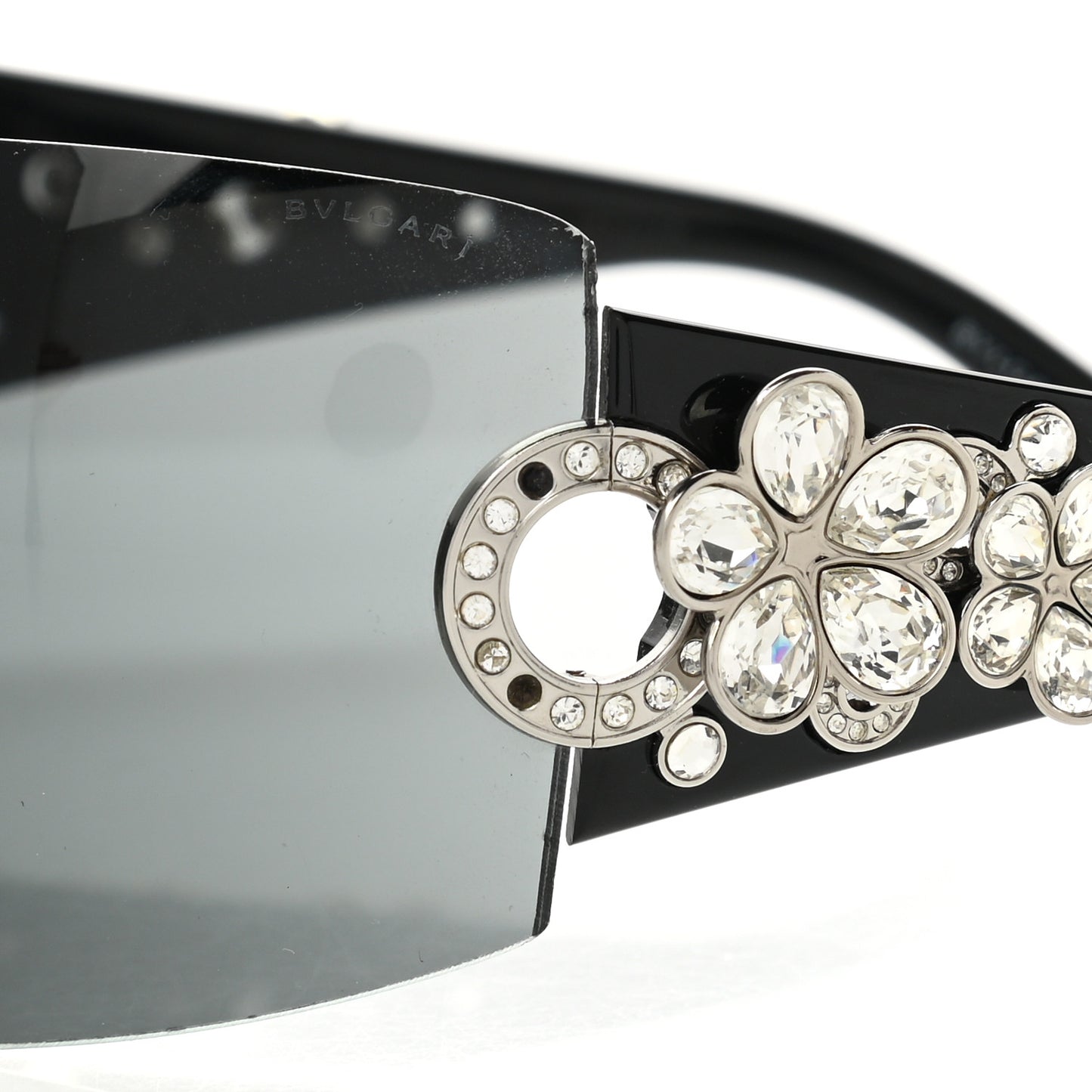 BVLGARI Crystal Flower Sunglasses 652-B Black