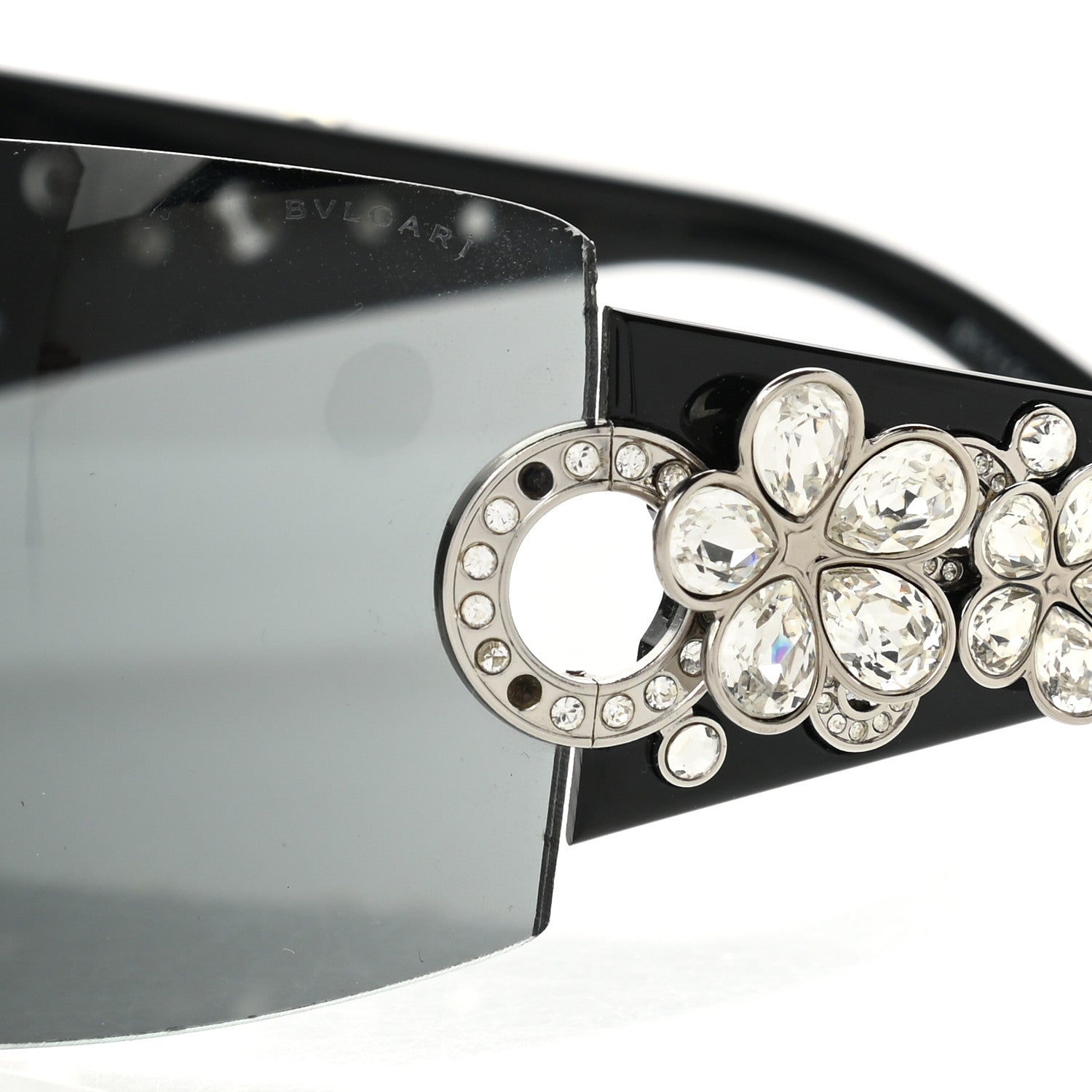 Bulgari BVLGARI Crystal Flower Sunglasses 652-B Black 5 of 7