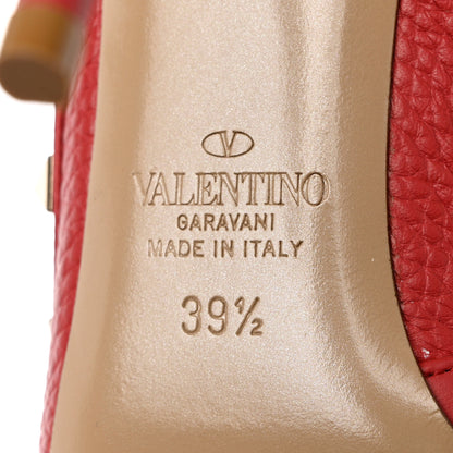 Valentino Garavani Pebbled Calfskin Rockstud Ankle Strap 100mm Pumps 39.5 Rock Pink 8 of 12