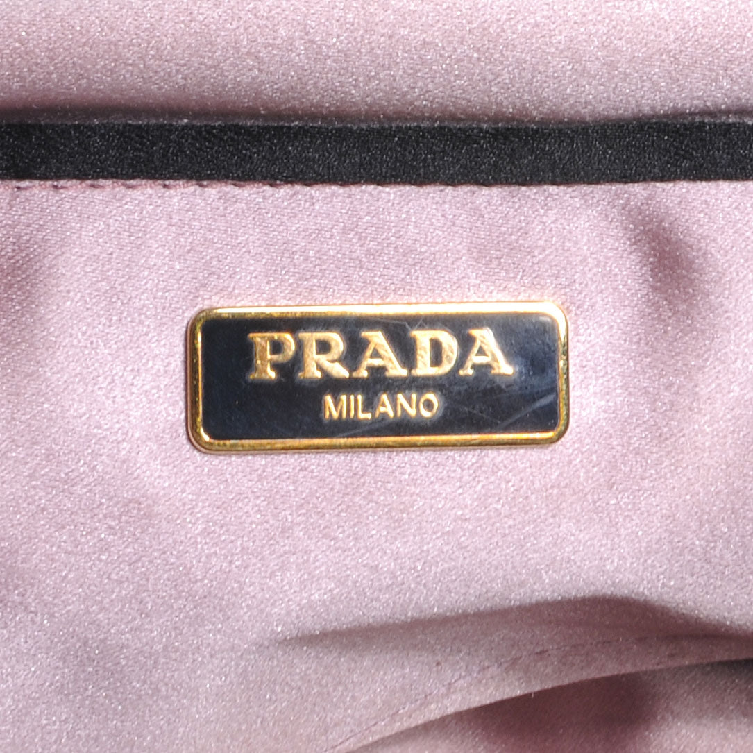 Satin Evening Bag Black