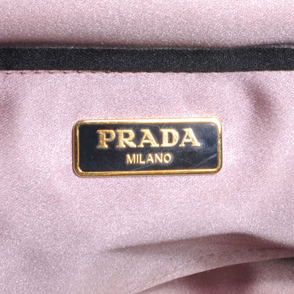 Prada Satin Evening Bag Black 7 of 9