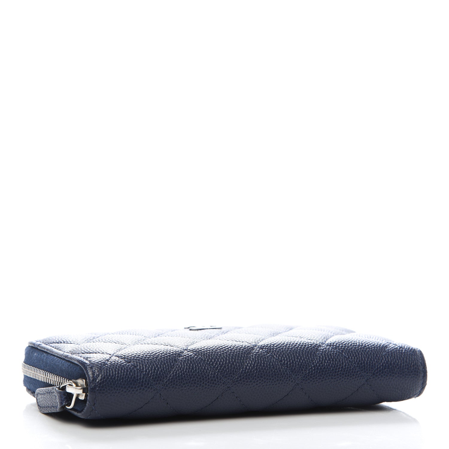 Chanel Caviar Quilted Small Zip Around Wallet Navy 4 of 10