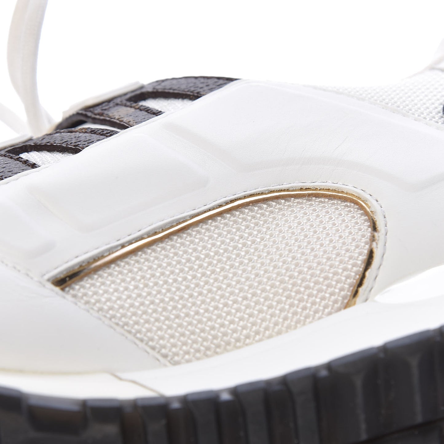 Calfskin Monogram Run Away Sneakers 38 White