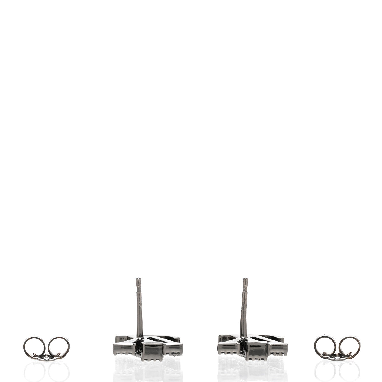 Louis Vuitton Metal Crystal LV Iconic Earrings Black Dore 3 of 6