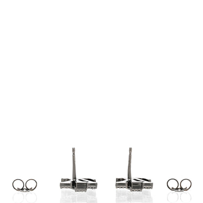 Louis Vuitton Metal Crystal LV Iconic Earrings Black Dore 3 of 6