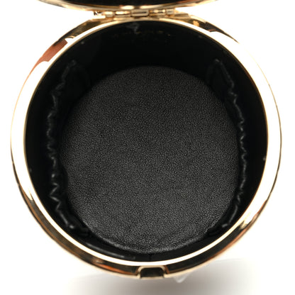 Chanel Metal Lambskin Quilted Mini Lock Frame Vanity Clutch Black 5 of 8