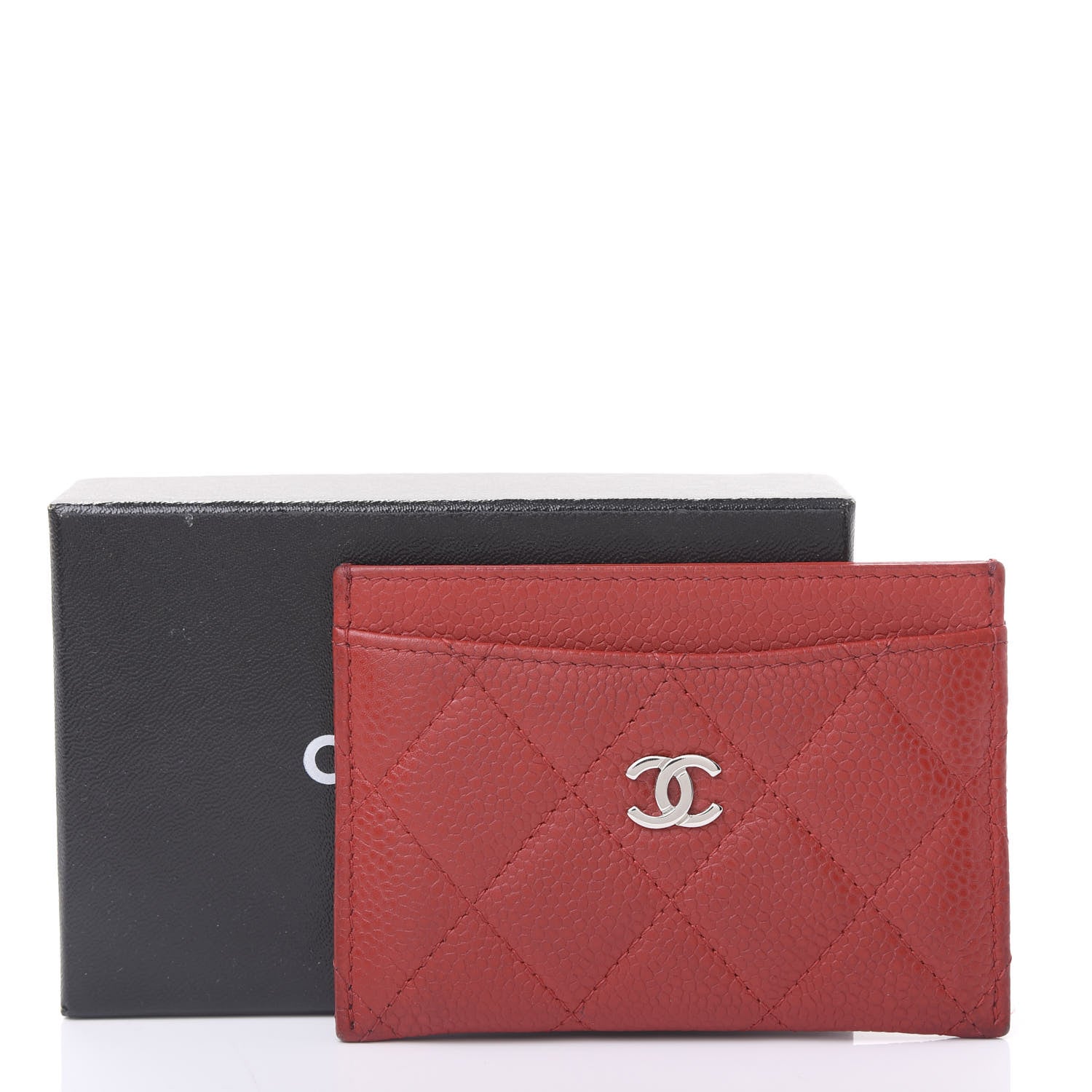 Chanel Caviar Quilted Card Holder Red 13 of 13