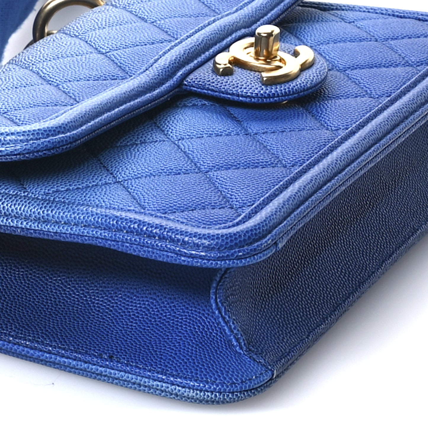 Caviar Quilted Small Sunset On The Sea Flap Blue