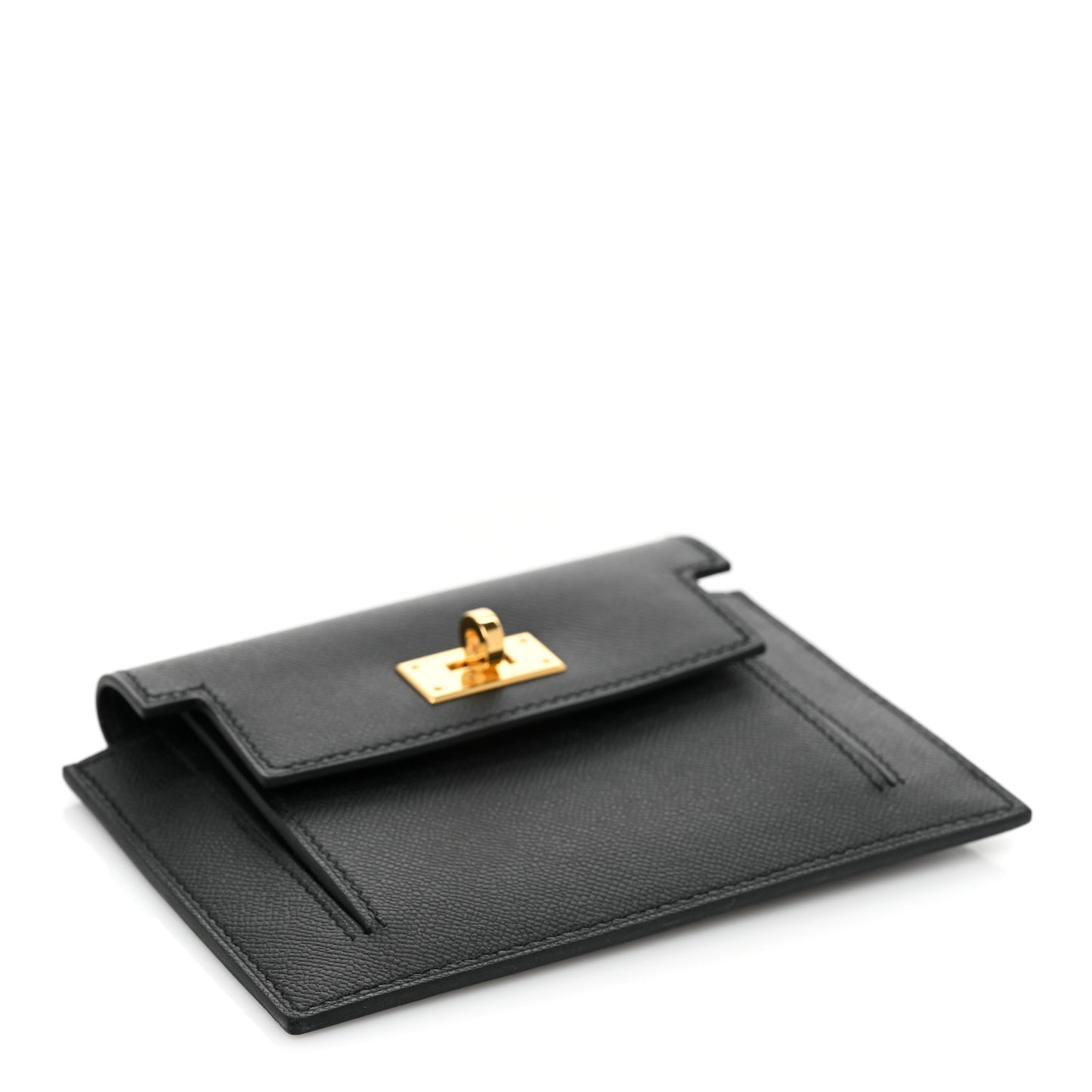 Epsom Kelly Pocket Compact Wallet Black