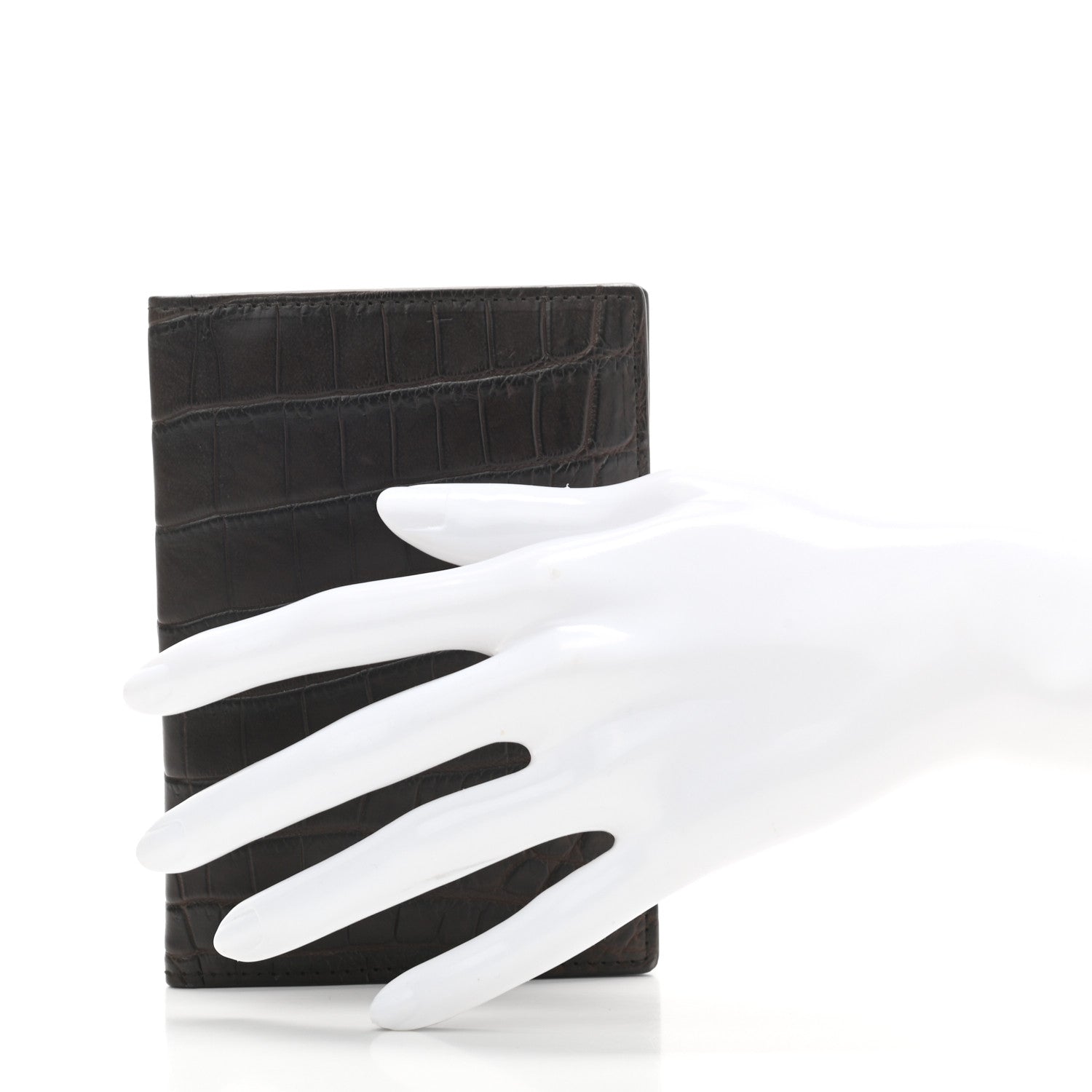 Bottega Veneta Crocodile Passport Case Brown 2 of 6