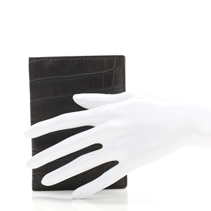 Bottega Veneta Crocodile Passport Case Brown 2 of 6