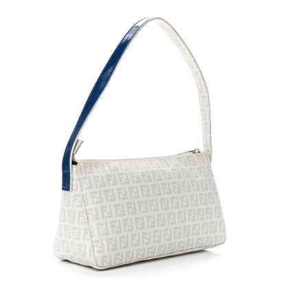 Fendi Zucchino Spalmati Pochette White Blue 2 of 5