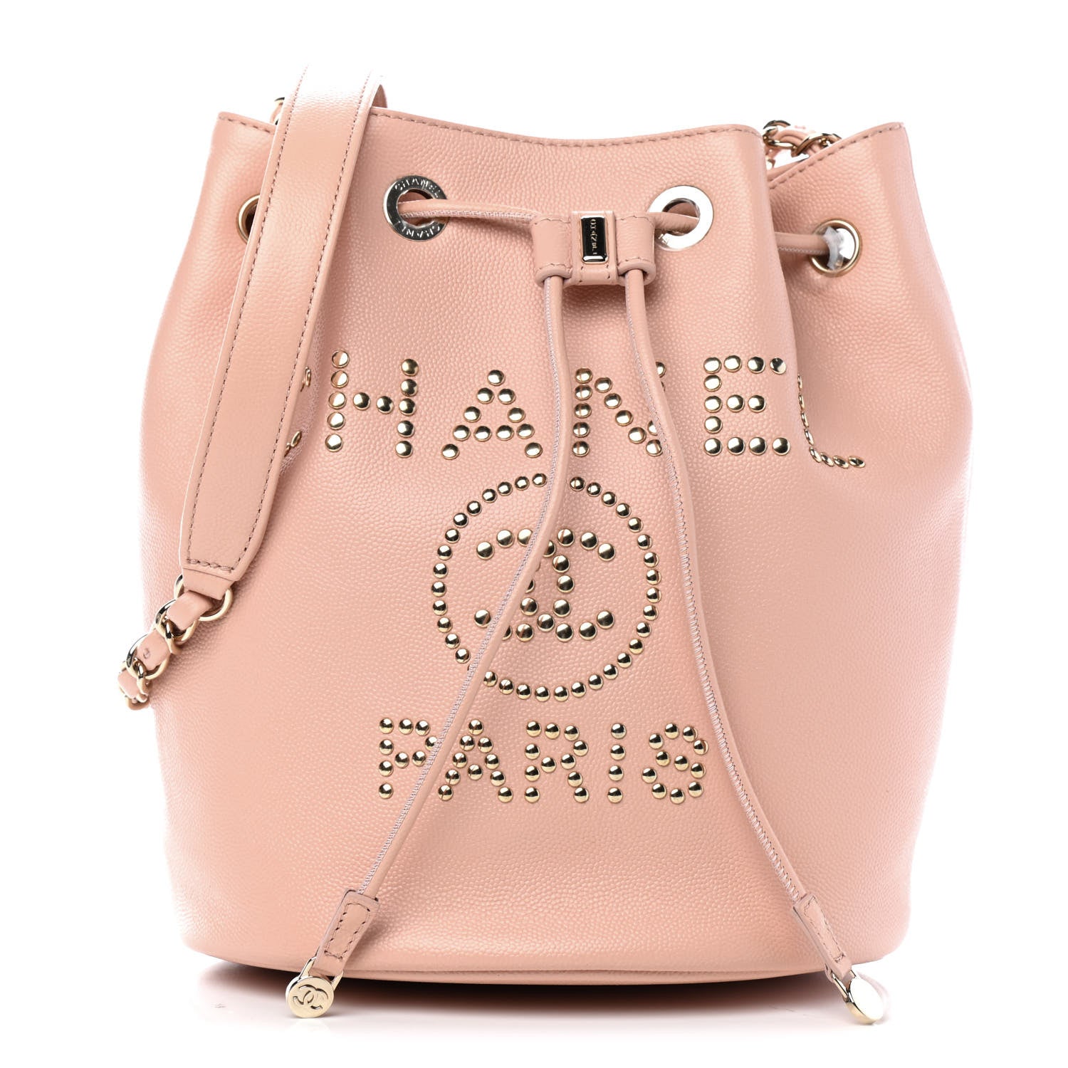 Chanel Caviar Deauville Drawstring Bucket Bag Light Pink 1 of 8