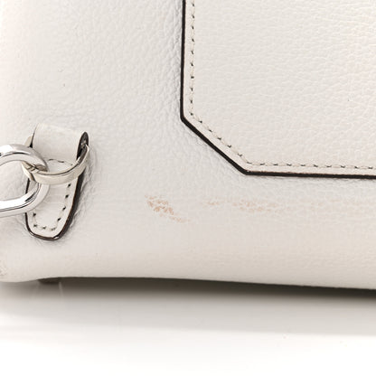 MCM Grained Calfskin Medium Milla Convertible Backpack White Flake 10 of 15