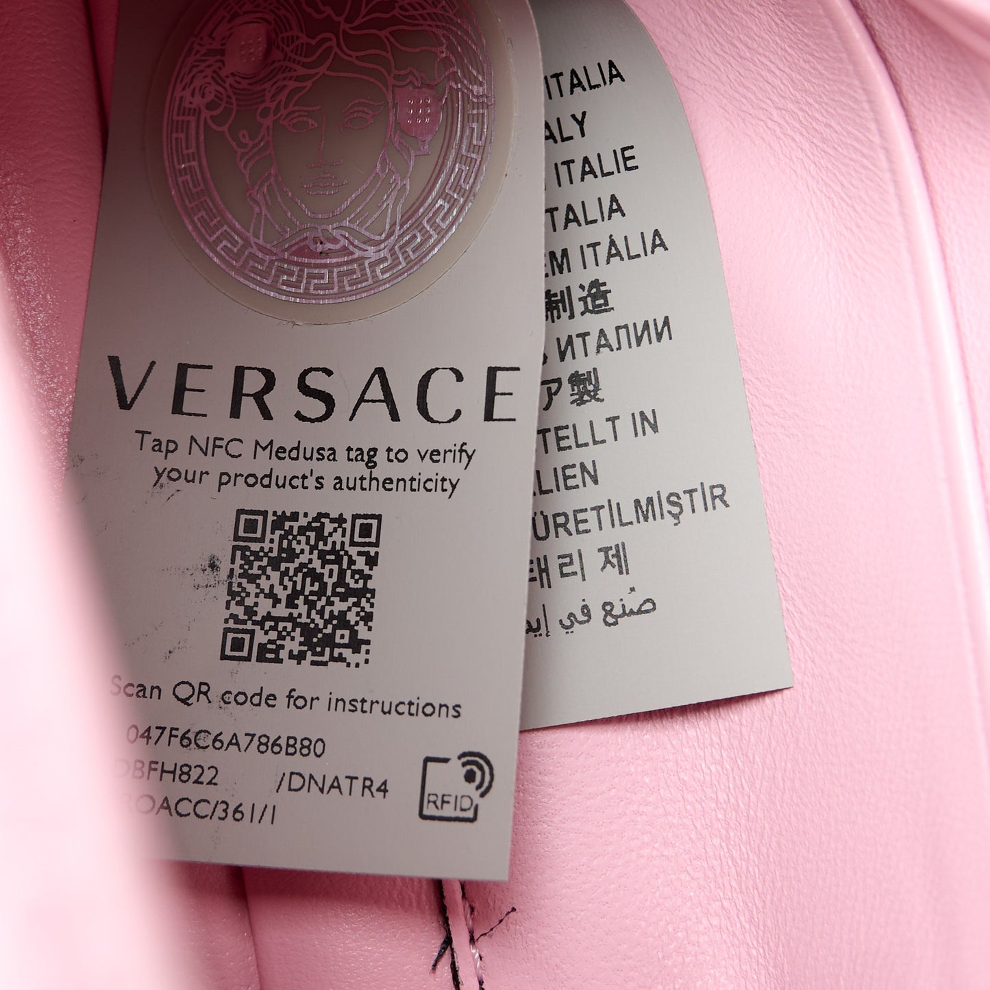 Nappa Quilted Virtus Shoulder Bag Pink