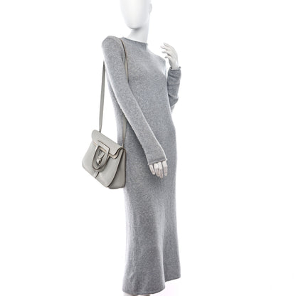 Hermes Taurillon Clemence Halzan 31 GM Gris Perle Beton 2 of 11