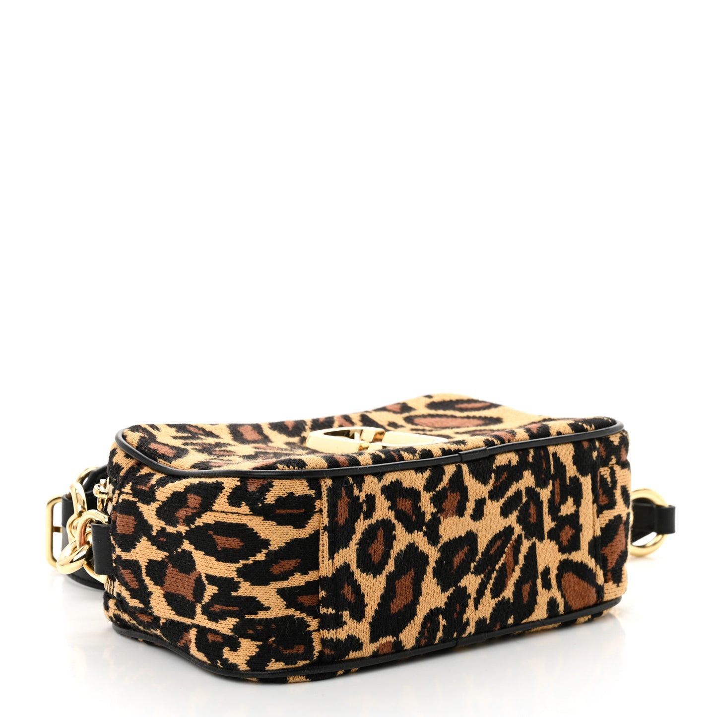 Calfskin Fabric Leopard Print The Softshot Bag