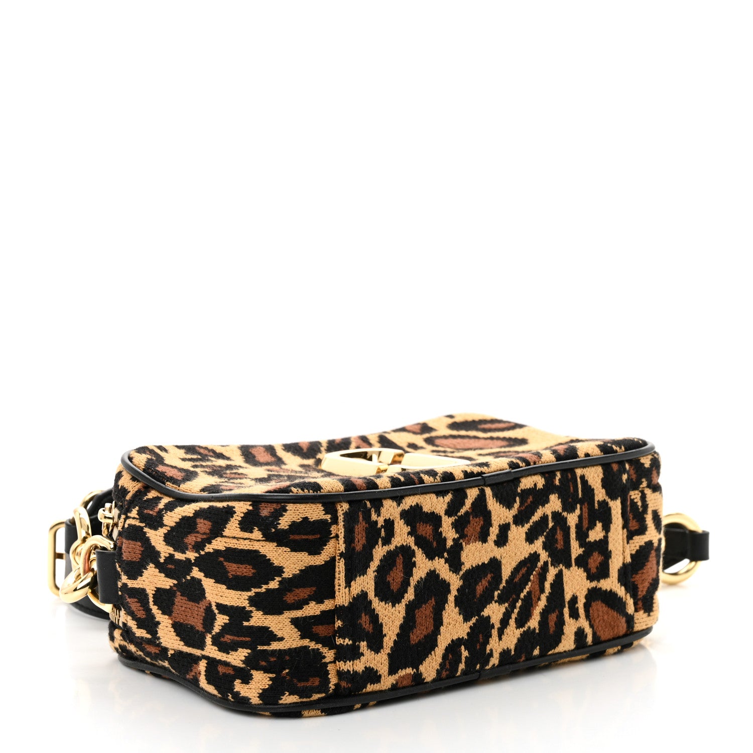 Marc Jacobs Calfskin Fabric Leopard Print The Softshot Bag 4 of 10