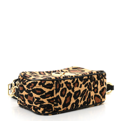 Marc Jacobs Calfskin Fabric Leopard Print The Softshot Bag 4 of 10