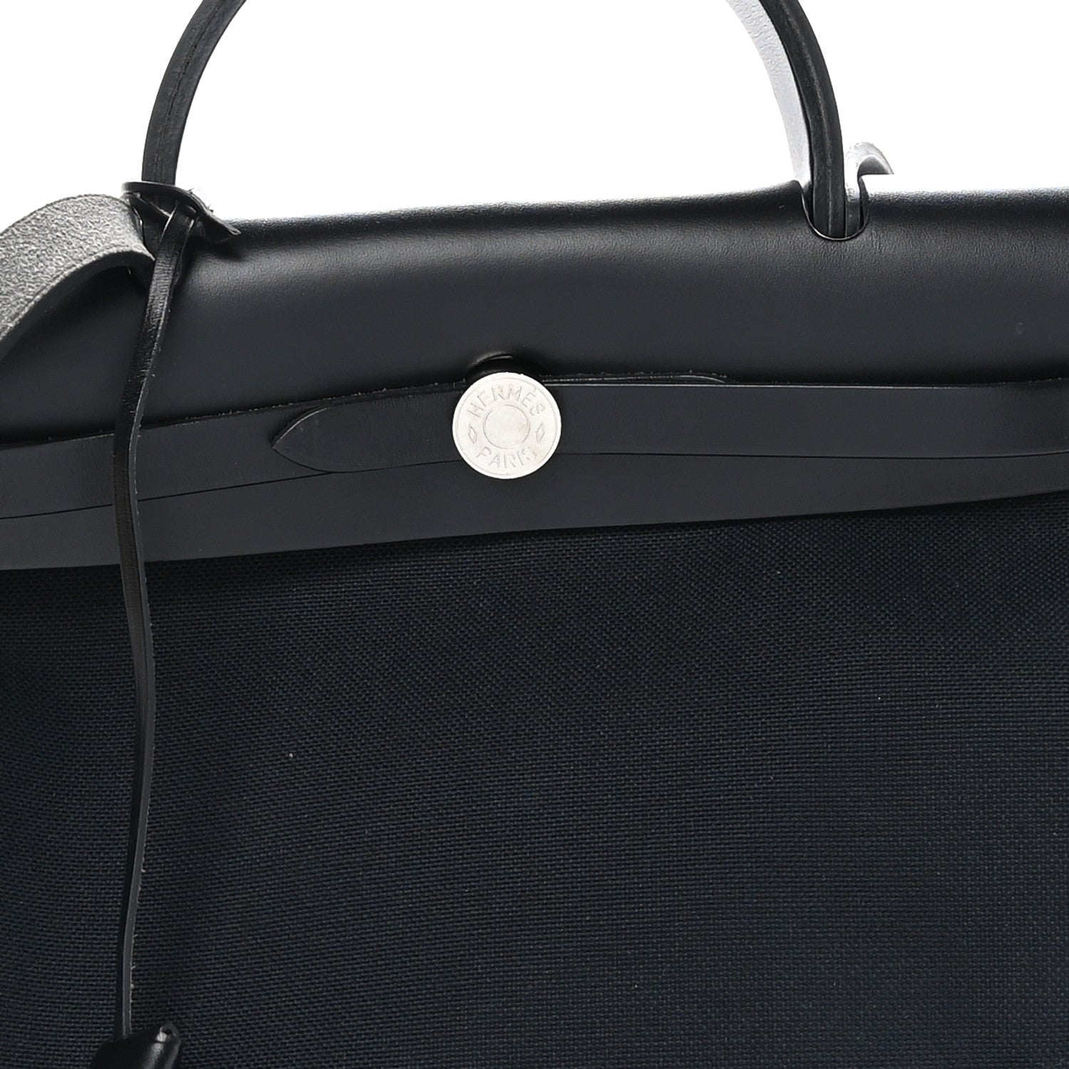Hermes Military Toile Vache Hunter Herbag Zip PM 31 Black 9 of 11