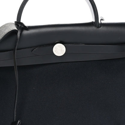 Hermes Military Toile Vache Hunter Herbag Zip PM 31 Black 9 of 11