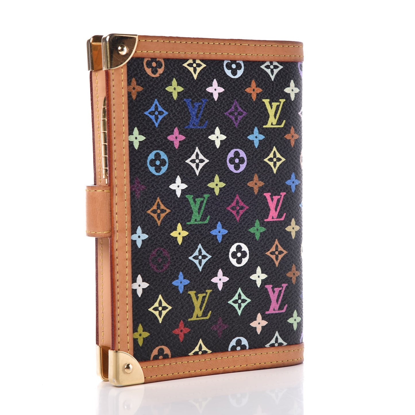 Monogram Multicolor Small Ring Agenda Cover Black