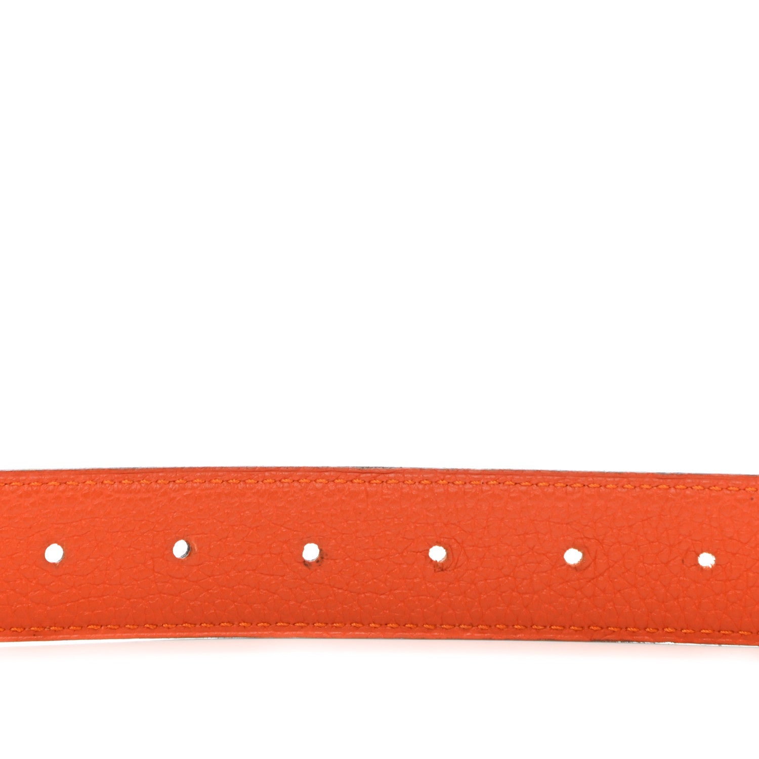 Hermes Box Togo 32mm H Belt 110 Black Orange 4 of 6