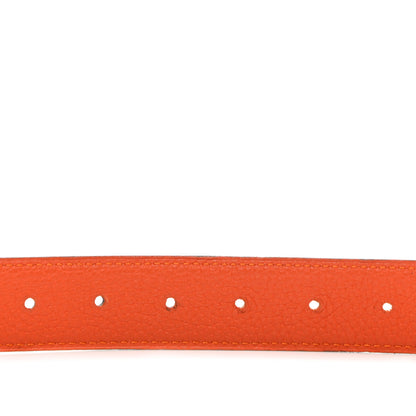 Hermes Box Togo 32mm H Belt 110 Black Orange 4 of 6