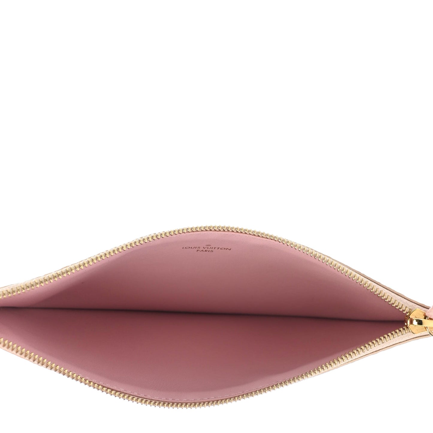 Damier Azur Felicie Chain Wallet Zippered Insert Rose Ballerine
