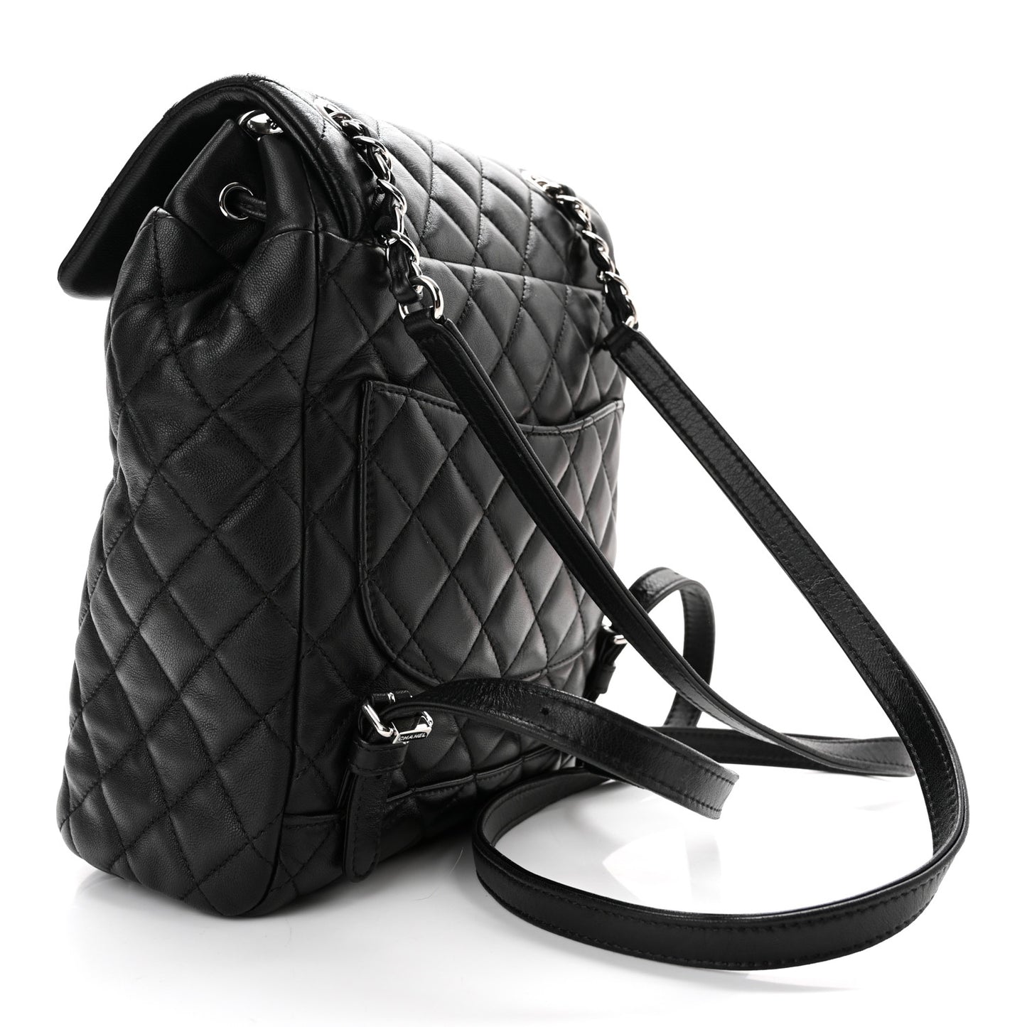 Lambskin Quilted Small Urban Spirit Backpack Black
