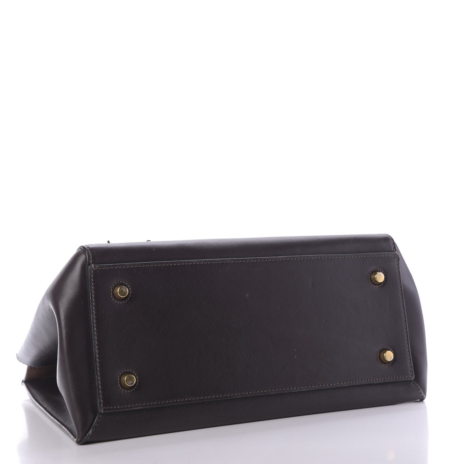 Celine Smooth Calfskin Large Edge Shoulder Bag Brown 4 of 9