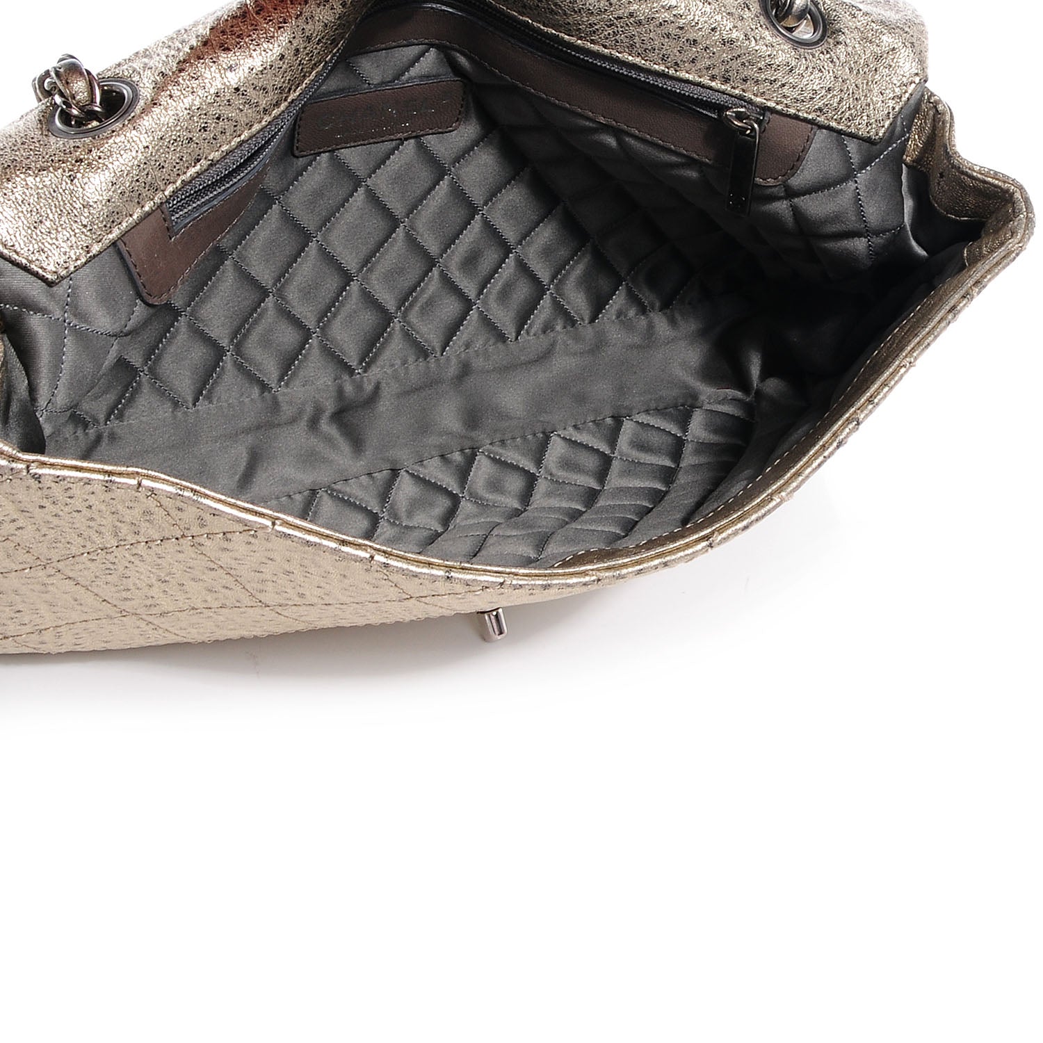 Chanel Distressed Lambskin Le Marais Ligne Flap Gold 5 of 8