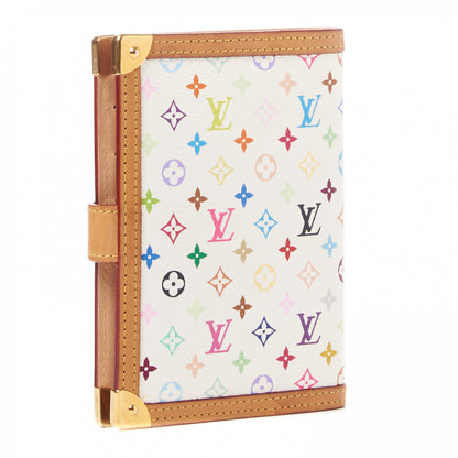 Louis Vuitton Monogram Multicolor Small Ring Agenda Cover White 2 of 8