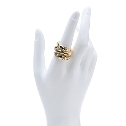 Bulgari 18K Yellow Gold Spiga Ring 58 8.5 2 of 6