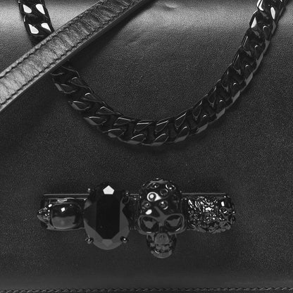 Alexander McQueen Calfskin Knuckle Shoulder Bag Black 7 of 10