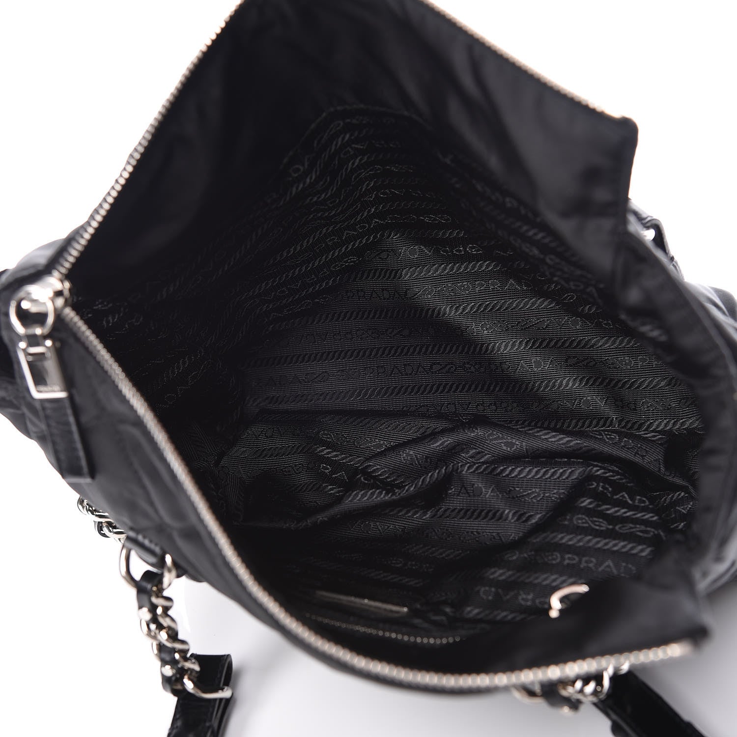Prada Tessuto Nylon Quilted Small Tote Black 5 of 12