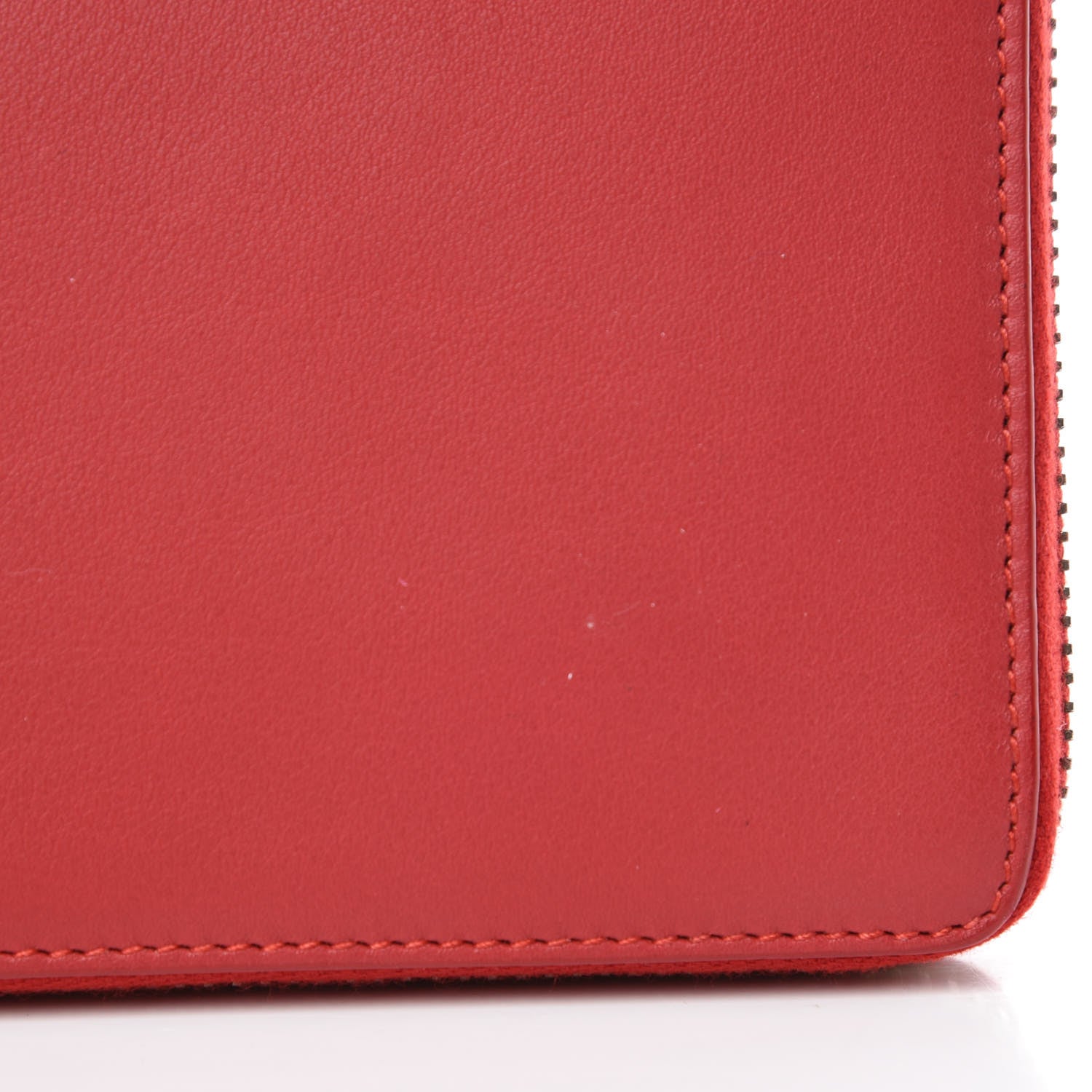Saint Laurent Calfskin Monogram Zip Around Wallet Red 8 of 8