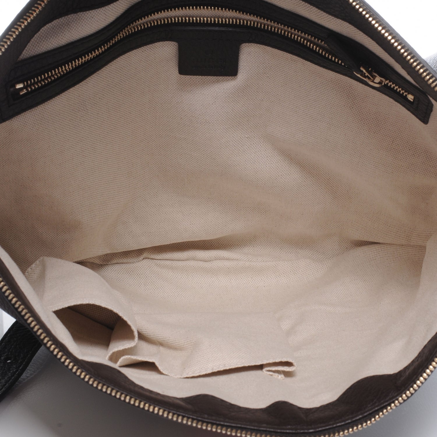 Gucci Pebbled Calfskin Vintage Web Medium Half Moon Hobo Black 6 of 8