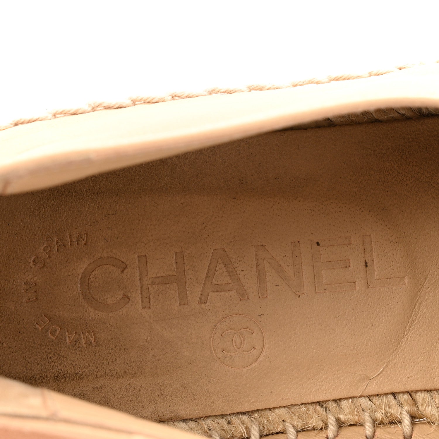 Chanel Lambskin CC Espadrilles 36 Beige Black 7 of 14