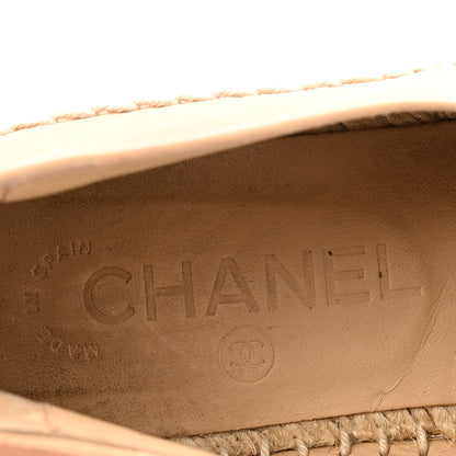 Chanel Lambskin CC Espadrilles 36 Beige Black 7 of 14