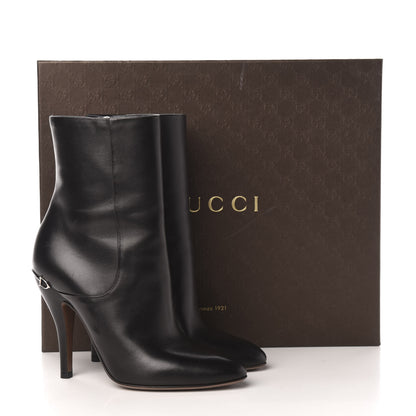 Gucci Nappa Horsebit Ankle Boots 36 Black 10 of 10