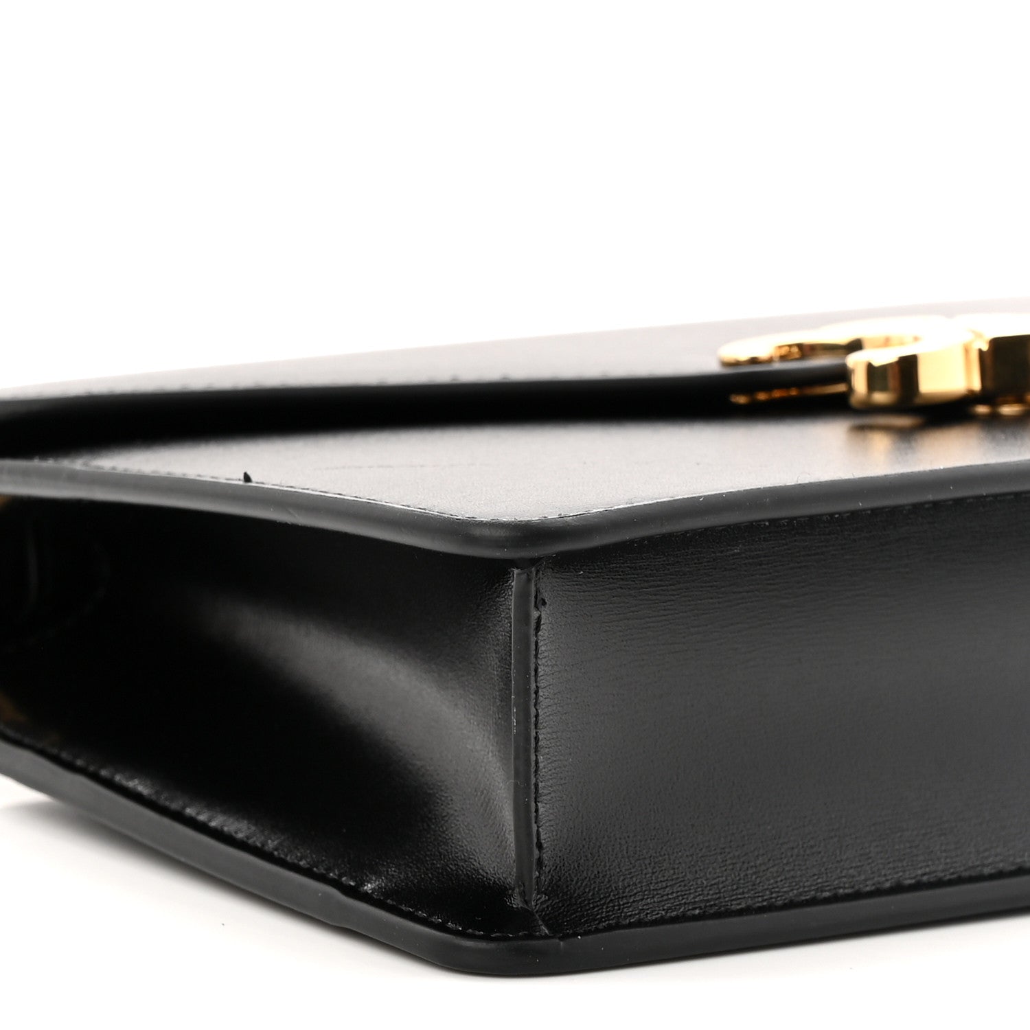 Celine Shiny Calfskin Triomphe Margo Wallet on Chain Black 9 of 11