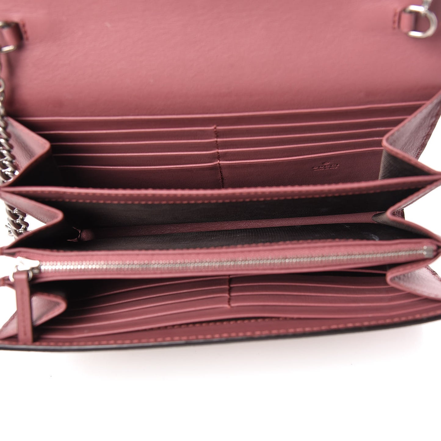 GG Supreme Monogram Blooms Mini Dionysus Chain Wallet Beige Multicolor Dry Rose